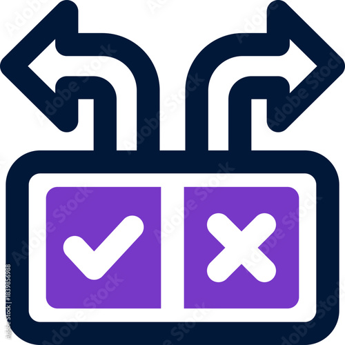 decision making duotone icon. Sleek and modern vector icon for websites, mobile apps, marketing materials, and corporate design. Fully scalable and ready to use.