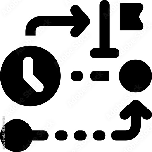 business plan glyph icon. Strong and solid vector icon for websites, mobile interfaces, presentations, and visual branding. High quality and easy to edit.