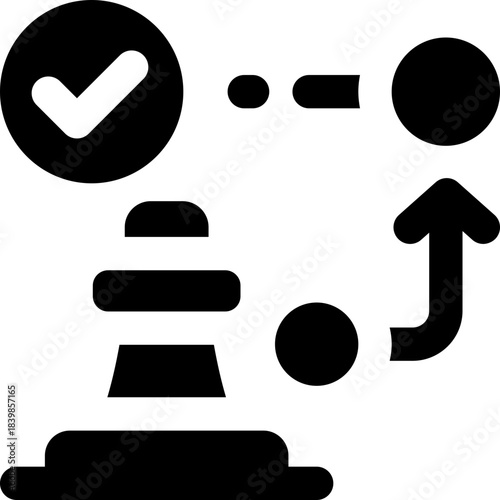 strategy glyph icon. Strong and solid vector icon for websites, mobile interfaces, presentations, and visual branding. High quality and easy to edit.