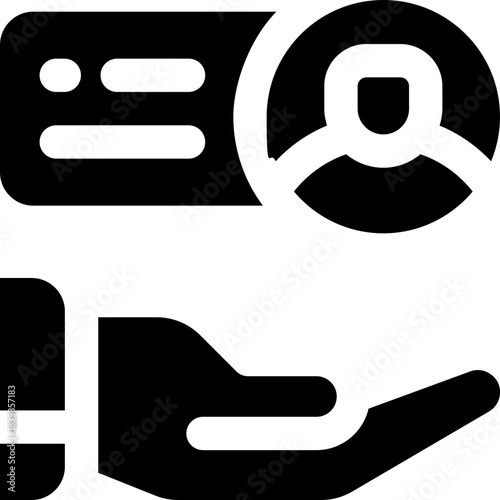 client glyph icon. Strong and solid vector icon for websites, mobile interfaces, presentations, and visual branding. High quality and easy to edit.