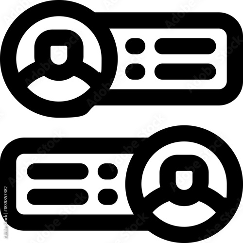 contact list line icon. Clean and minimalist vector icon for websites, mobile apps, presentations, and logos. Fully scalable and customizable for any project.