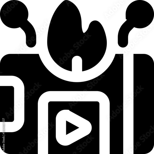 viral glyph icon. Strong and solid vector icon for websites, mobile interfaces, presentations, and visual branding. High quality and easy to edit.