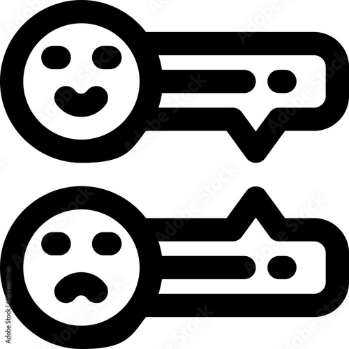 feedback line icon. Clean and minimalist vector icon for websites, mobile apps, presentations, and logos. Fully scalable and customizable for any project.