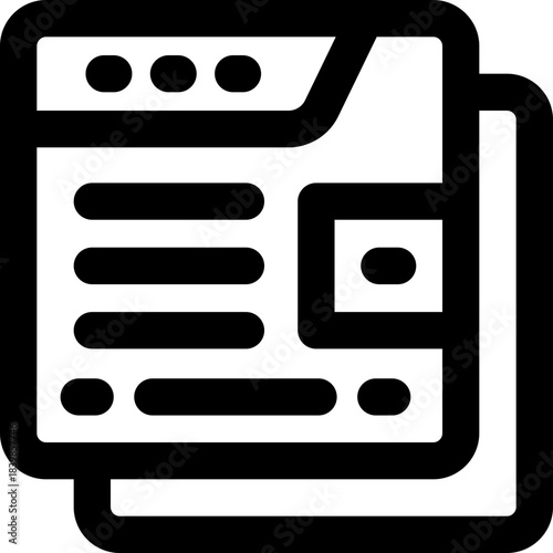 website line icon. Clean and minimalist vector icon for websites, mobile apps, presentations, and logos. Fully scalable and customizable for any project.