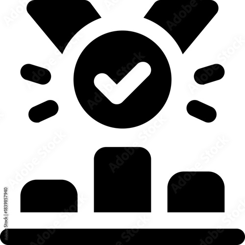 competitive glyph icon. Strong and solid vector icon for websites, mobile interfaces, presentations, and visual branding. High quality and easy to edit.