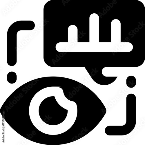 vision glyph icon. Strong and solid vector icon for websites, mobile interfaces, presentations, and visual branding. High quality and easy to edit.