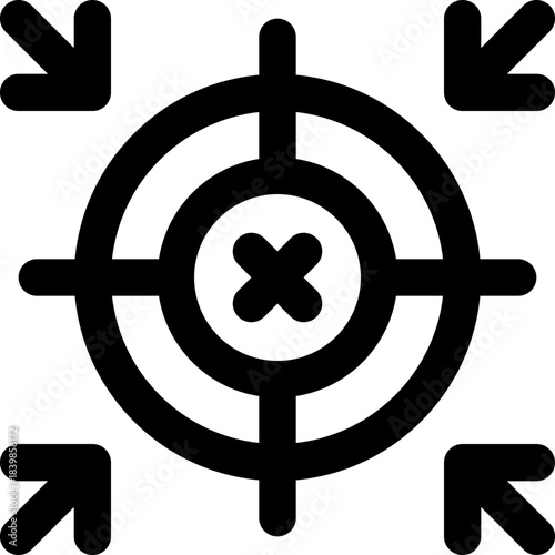 focus line icon. Clean and minimalist vector icon for websites, mobile apps, presentations, and logos. Fully scalable and customizable for any project.