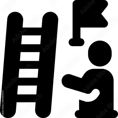 career glyph icon. Strong and solid vector icon for websites, mobile interfaces, presentations, and visual branding. High quality and easy to edit.