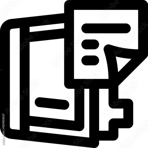 publication line icon. Clean and minimalist vector icon for websites, mobile apps, presentations, and logos. Fully scalable and customizable for any project.