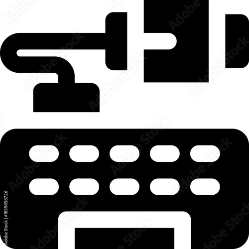 keyboard glyph icon. Strong and solid vector icon for websites, mobile interfaces, presentations, and visual branding. High quality and easy to edit.