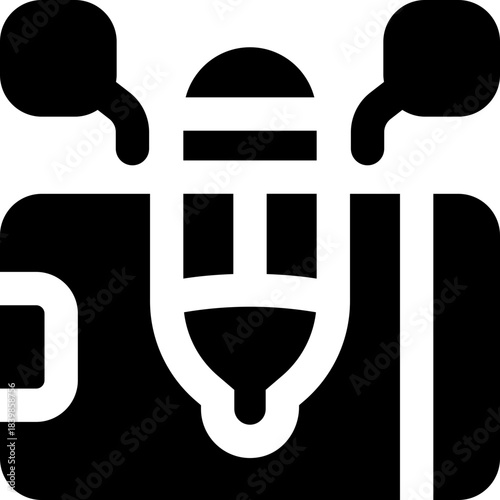 writing app glyph icon. Strong and solid vector icon for websites, mobile interfaces, presentations, and visual branding. High quality and easy to edit.