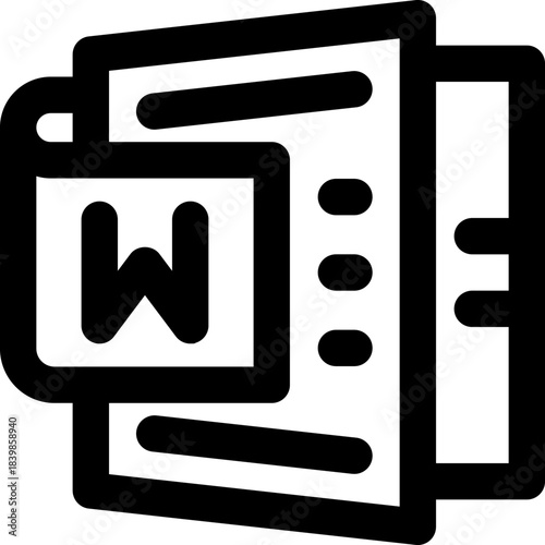 word line icon. Clean and minimalist vector icon for websites, mobile apps, presentations, and logos. Fully scalable and customizable for any project.