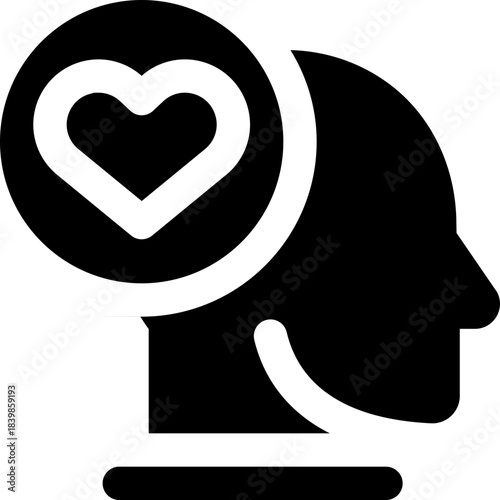 empathy glyph icon. Strong and solid vector icon for websites, mobile interfaces, presentations, and visual branding. High quality and easy to edit.