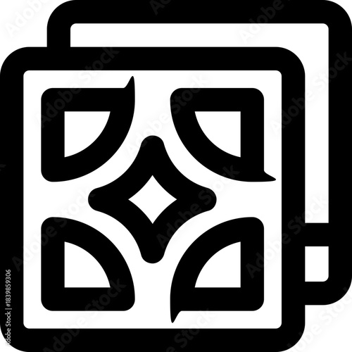 tile line icon. Clean and minimalist vector icon for websites, mobile apps, presentations, and logos. Fully scalable and customizable for any project.