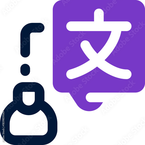 foreign language duotone icon. Sleek and modern vector icon for websites, mobile apps, marketing materials, and corporate design. Fully scalable and ready to use.