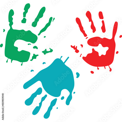 Handprint Paint Illustration