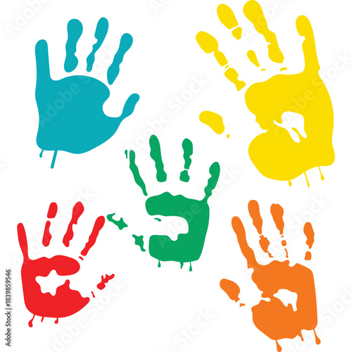 Handprint Paint Illustration