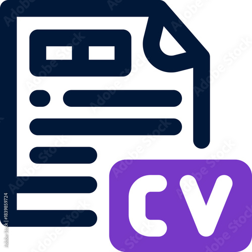 curriculum vitae duotone icon. Sleek and modern vector icon for websites, mobile apps, marketing materials, and corporate design. Fully scalable and ready to use.