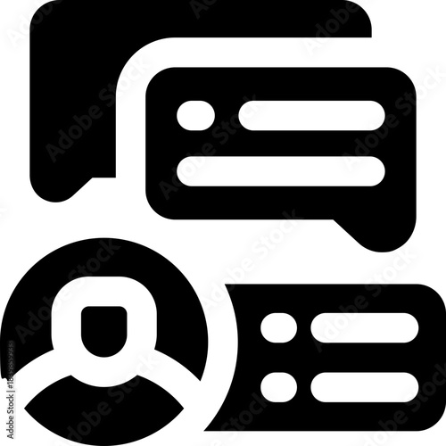 feedback glyph icon. Strong and solid vector icon for websites, mobile interfaces, presentations, and visual branding. High quality and easy to edit.