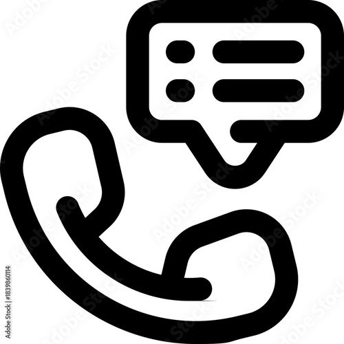 phone call line icon. Clean and minimalist vector icon for websites, mobile apps, presentations, and logos. Fully scalable and customizable for any project.