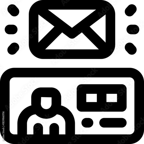 email line icon. Clean and minimalist vector icon for websites, mobile apps, presentations, and logos. Fully scalable and customizable for any project.