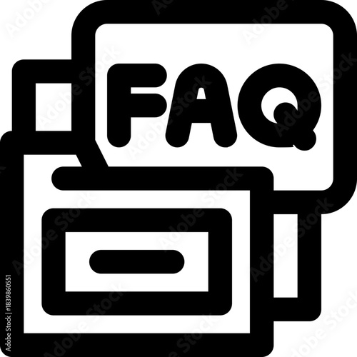 faq line icon. Clean and minimalist vector icon for websites, mobile apps, presentations, and logos. Fully scalable and customizable for any project.