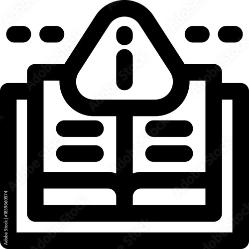 instruction line icon. Clean and minimalist vector icon for websites, mobile apps, presentations, and logos. Fully scalable and customizable for any project.