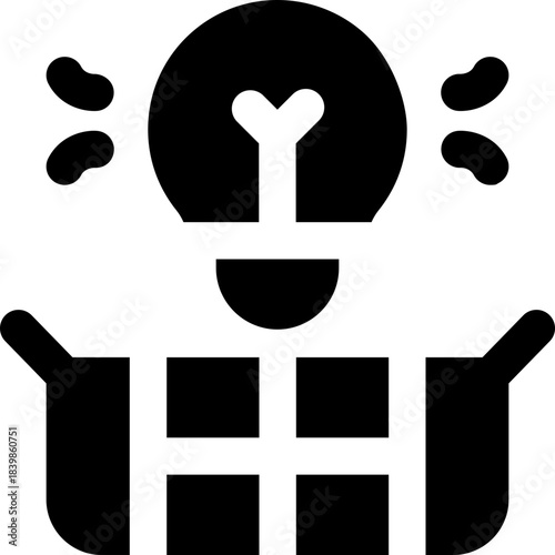 solution glyph icon. Strong and solid vector icon for websites, mobile interfaces, presentations, and visual branding. High quality and easy to edit.