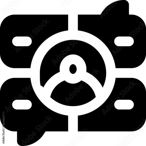 messaging glyph icon. Strong and solid vector icon for websites, mobile interfaces, presentations, and visual branding. High quality and easy to edit.