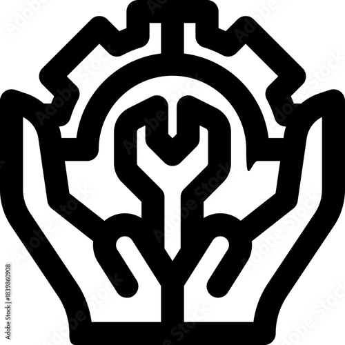 tech support line icon. Clean and minimalist vector icon for websites, mobile apps, presentations, and logos. Fully scalable and customizable for any project.