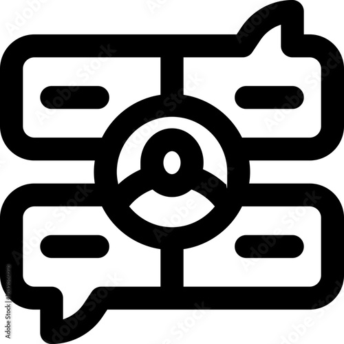 messaging line icon. Clean and minimalist vector icon for websites, mobile apps, presentations, and logos. Fully scalable and customizable for any project.