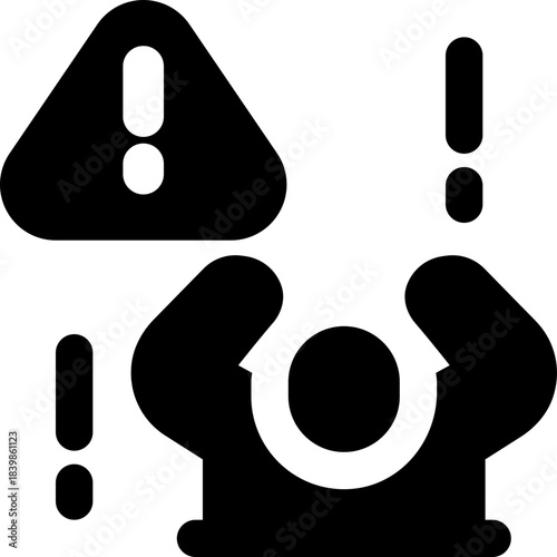 failure glyph icon. Strong and solid vector icon for websites, mobile interfaces, presentations, and visual branding. High quality and easy to edit.