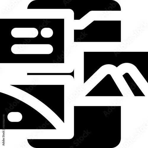 mockup glyph icon. Strong and solid vector icon for websites, mobile interfaces, presentations, and visual branding. High quality and easy to edit.