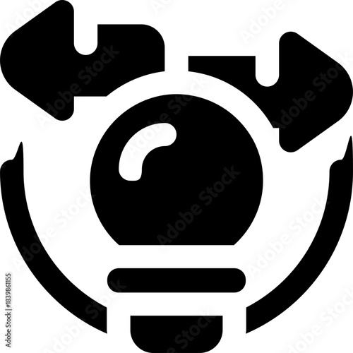 decision making glyph icon. Strong and solid vector icon for websites, mobile interfaces, presentations, and visual branding. High quality and easy to edit.