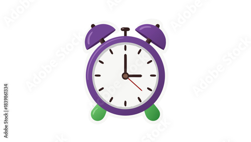 alarm clock on white