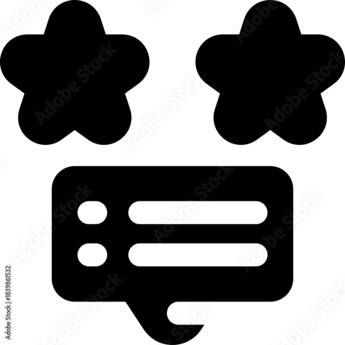 feedback glyph icon. Strong and solid vector icon for websites, mobile interfaces, presentations, and visual branding. High quality and easy to edit.