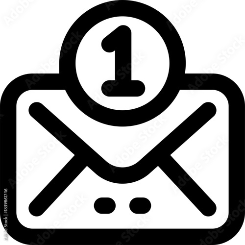 mail line icon. Clean and minimalist vector icon for websites, mobile apps, presentations, and logos. Fully scalable and customizable for any project.