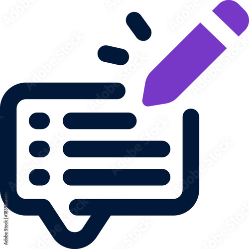 writing duotone icon. Sleek and modern vector icon for websites, mobile apps, marketing materials, and corporate design. Fully scalable and ready to use.