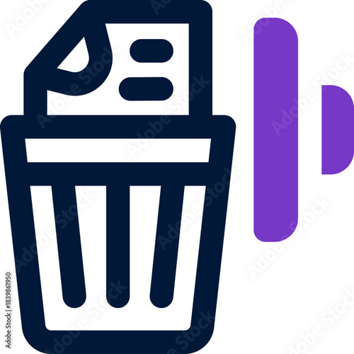 trash duotone icon. Sleek and modern vector icon for websites, mobile apps, marketing materials, and corporate design. Fully scalable and ready to use.