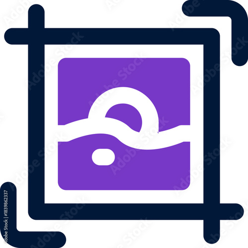 crop duotone icon. Sleek and modern vector icon for websites, mobile apps, marketing materials, and corporate design. Fully scalable and ready to use.