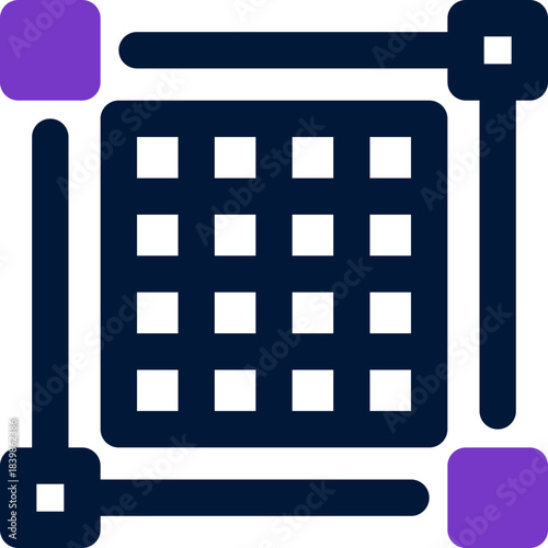 grid duotone icon. Sleek and modern vector icon for websites, mobile apps, marketing materials, and corporate design. Fully scalable and ready to use.