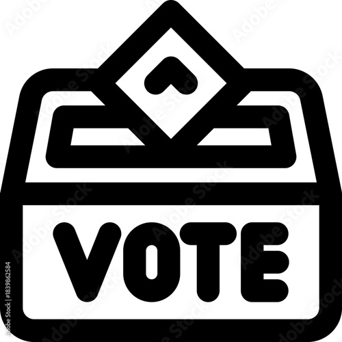 voting line icon. Clean and minimalist vector icon for websites, mobile apps, presentations, and logos. Fully scalable and customizable for any project.