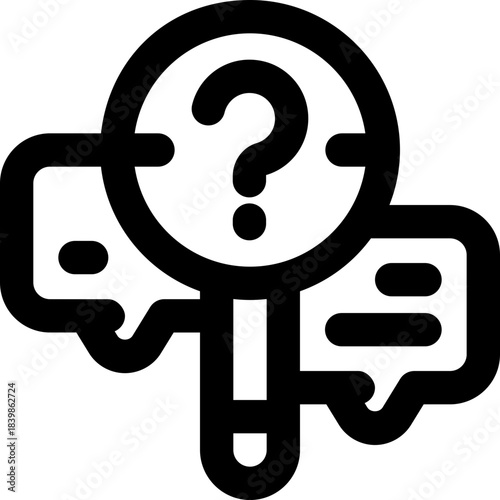 examine line icon. Clean and minimalist vector icon for websites, mobile apps, presentations, and logos. Fully scalable and customizable for any project.