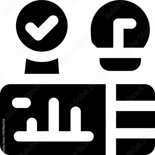 research glyph icon. Strong and solid vector icon for websites, mobile interfaces, presentations, and visual branding. High quality and easy to edit.