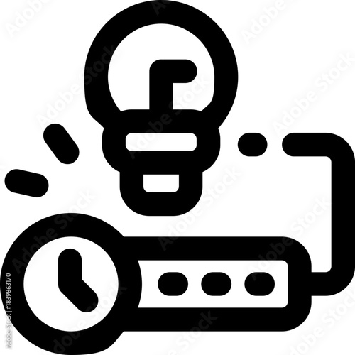 creativity process line icon. Clean and minimalist vector icon for websites, mobile apps, presentations, and logos. Fully scalable and customizable for any project.