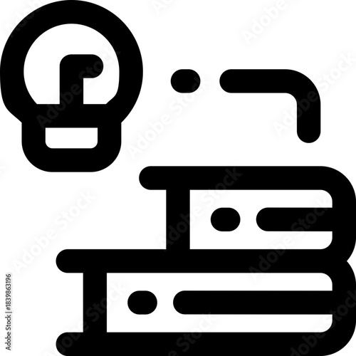 book line icon. Clean and minimalist vector icon for websites, mobile apps, presentations, and logos. Fully scalable and customizable for any project.