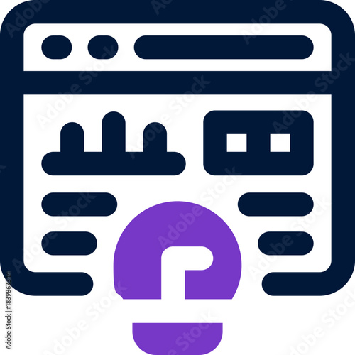 website duotone icon. Sleek and modern vector icon for websites, mobile apps, marketing materials, and corporate design. Fully scalable and ready to use.