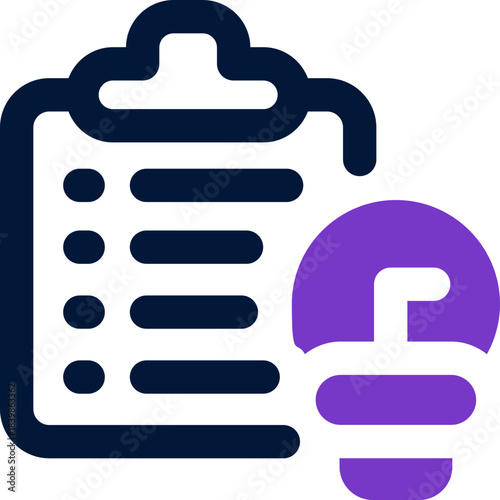 clipboard duotone icon. Sleek and modern vector icon for websites, mobile apps, marketing materials, and corporate design. Fully scalable and ready to use.