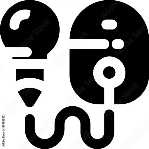 mouse glyph icon. Strong and solid vector icon for websites, mobile interfaces, presentations, and visual branding. High quality and easy to edit.