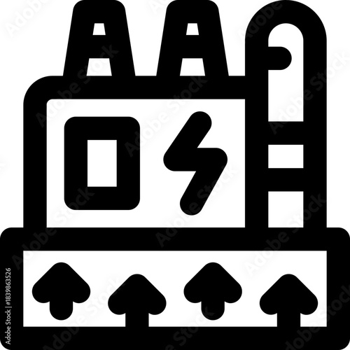 geothermal energy line icon. Clean and minimalist vector icon for websites, mobile apps, presentations, and logos. Fully scalable and customizable for any project.